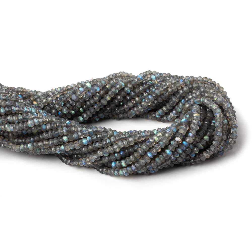 3mm Labradorite Faceted Rondelle Beads 13 inches 150 pieces