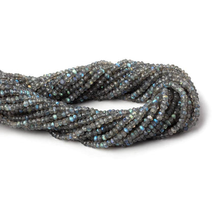 3mm Labradorite Faceted Rondelle Beads 13 inches 150 pieces