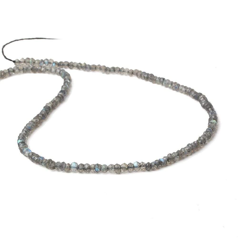 3mm Labradorite Faceted Rondelle Beads 13 inches 150 pieces