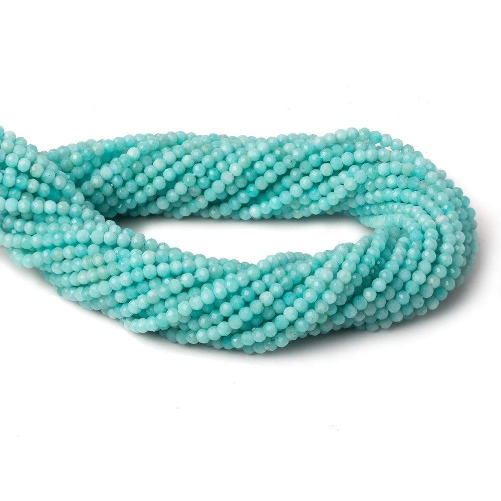 3mm Amazonite micro-faceted rondelle beads 13 inch 129 pieces