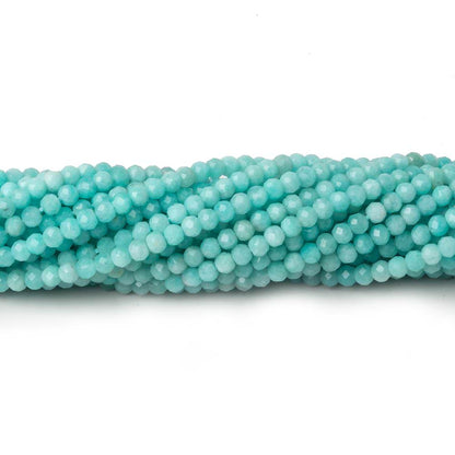 3mm Amazonite micro-faceted rondelle beads 13 inch 129 pieces