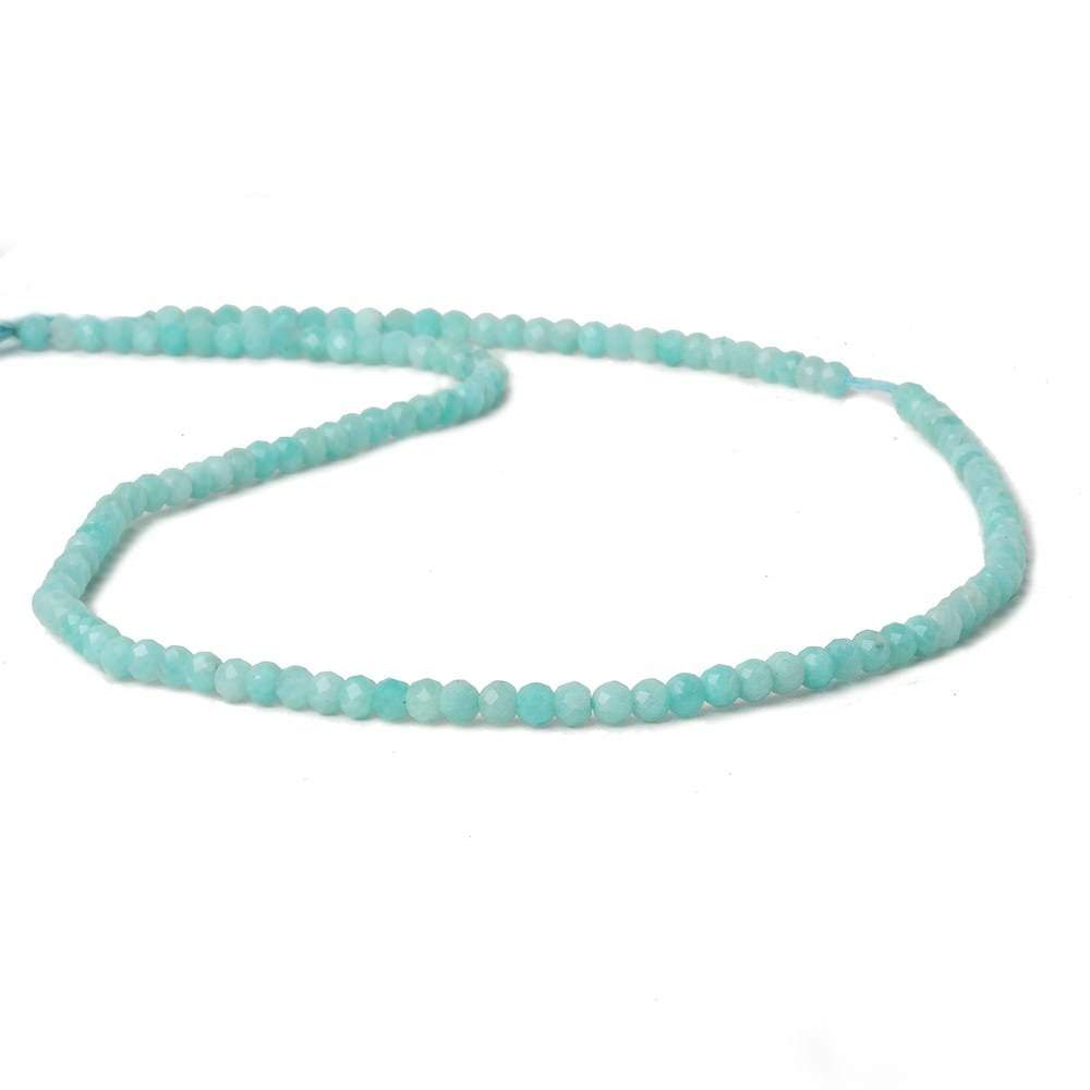 3mm Amazonite micro-faceted rondelle beads 13 inch 129 pieces