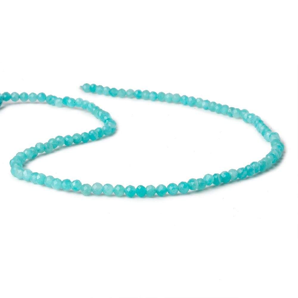 3mm Amazonite microfaceted round beads 13 inch 105 pieces A