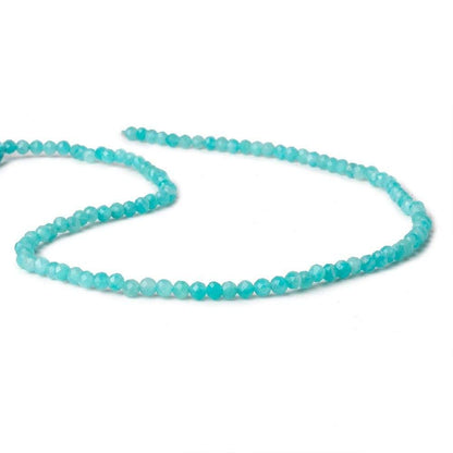 3mm Amazonite microfaceted round beads 13 inch 105 pieces A