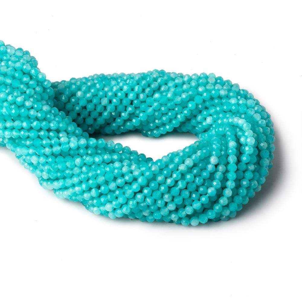 3mm Amazonite microfaceted round beads 13 inch 105 pieces A