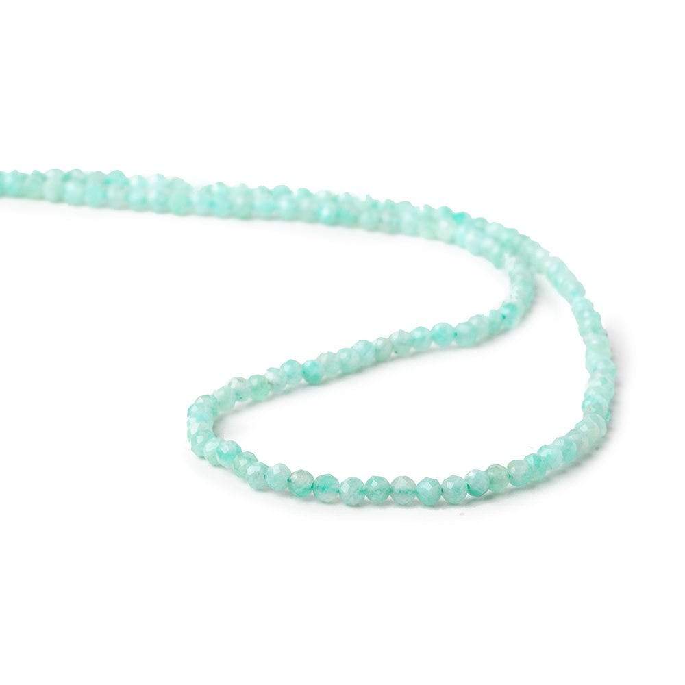 3mm Amazonite microfaceted round beads 13 inch 110 pieces AA