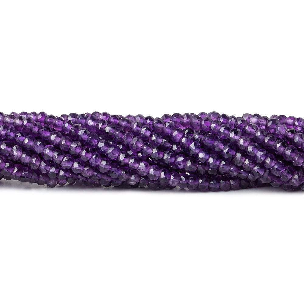 3mm Amethyst Faceted Rondelle Beads 13 inch 145 pieces