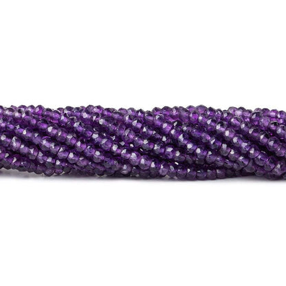 3mm Amethyst Faceted Rondelle Beads 13 inch 145 pieces