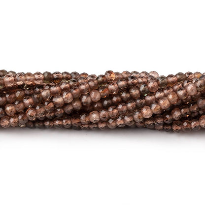 3mm Andalusite Micro Faceted Rondelle Beads 12.5 inch 128 pieces
