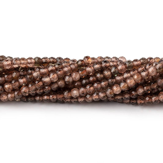 3mm Andalusite Micro Faceted Rondelle Beads 12.5 inch 128 pieces