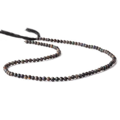3mm Australian Boulder Opal Micro Faceted Rounds 12.5 inch