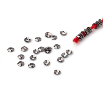 3mm Black Gold Plated Copper Plain Bead Cap 8 inch 380 pieces