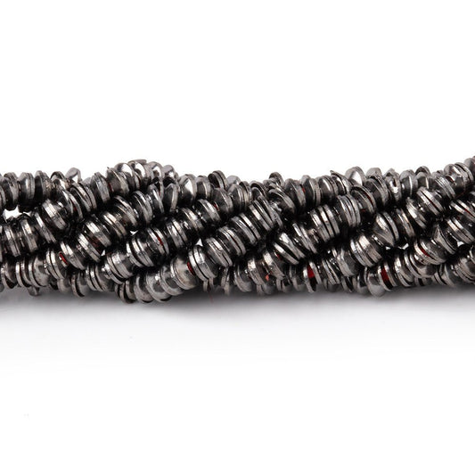 3mm Black Gold Plated Copper Plain Bead Cap 8 inch 380 pieces