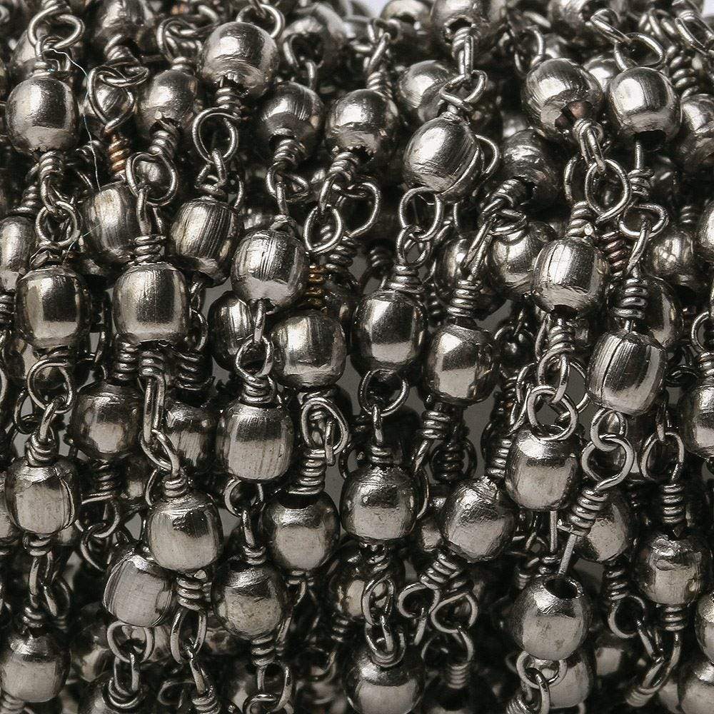 3mm Black Gold plated Round Black Gold plated Hand Wrapped Chain