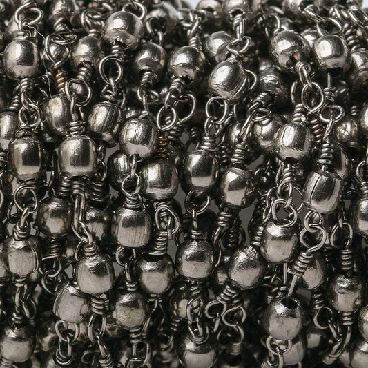 3mm Black Gold plated Round Black Gold plated Hand Wrapped Chain