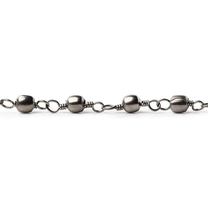 3mm Black Gold plated Round Black Gold plated Hand Wrapped Chain