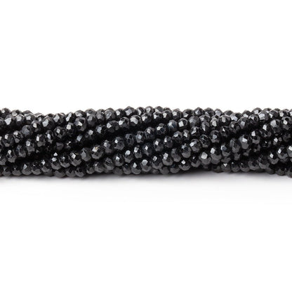 3mm Black Spinel Faceted Rondelle Beads 13.5 inch 150 pieces