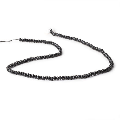 3mm Black Spinel Faceted Rondelle Beads 13.5 inch 150 pieces