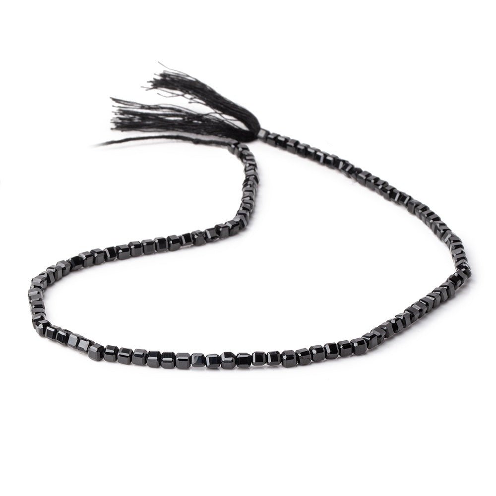 2.5mm Black Spinel Micro Faceted Cube Beads 12.5 inch 106 pieces