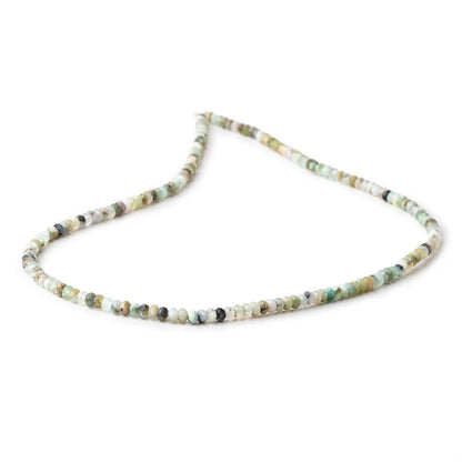 3mm Blue Peruvian Opal Micro Faceted Rondelle Beads 15.75 inch 180 pieces AA