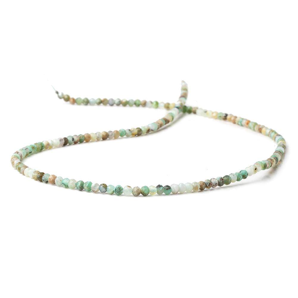 3mm Blue Peruvian Opal micro faceted rondelle beads 16 inch 175 pieces AA