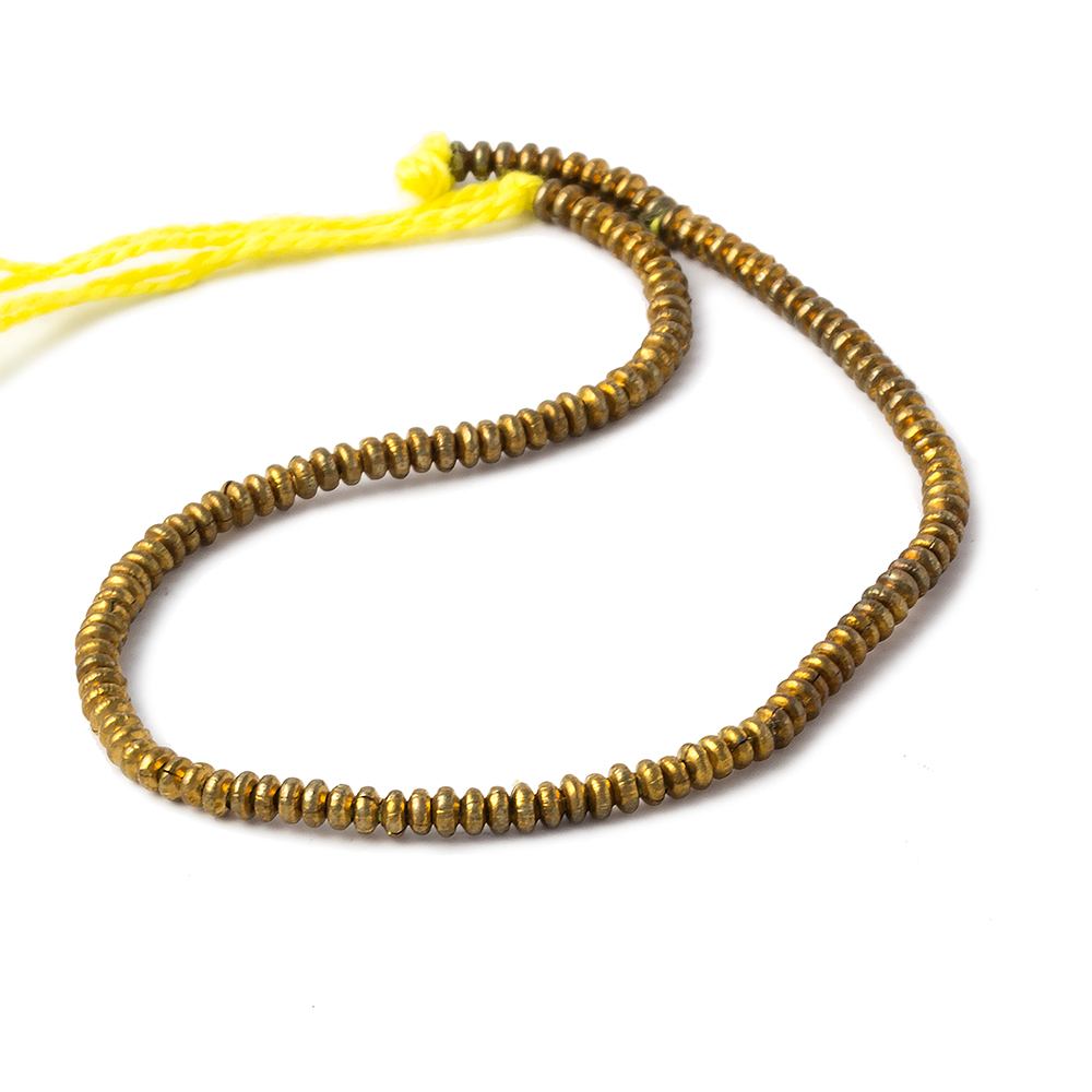 3mm Brass Disc Beads 8 inch 135 pieces