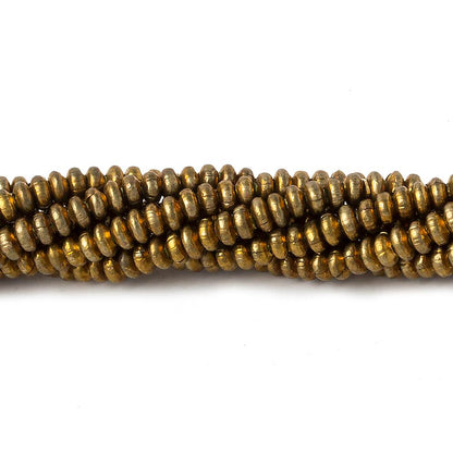 3mm Brass Disc Beads 8 inch 135 pieces