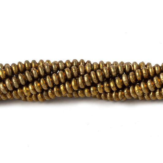 3mm Brass Disc Beads 8 inch 135 pieces
