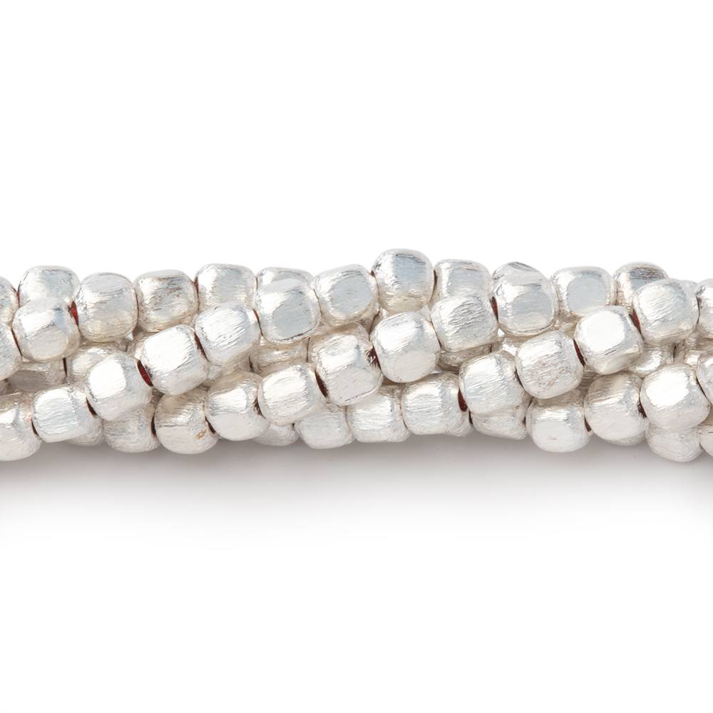 3mm Brushed Cube Beads