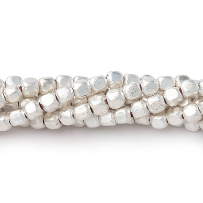 3mm Brushed Cube Beads