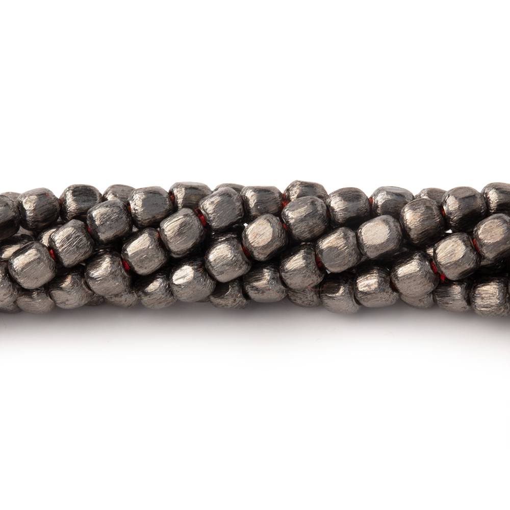 3mm Brushed Cube Beads