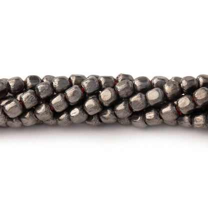 3mm Brushed Cube Beads