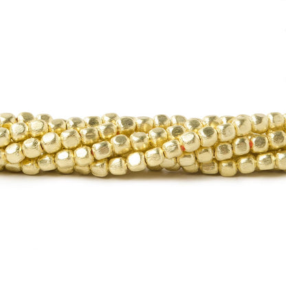 3mm Brushed Cube Beads