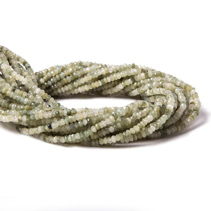 3mm Cat's Eye Green Quartz faceted rondelle 13 inch 175 beads