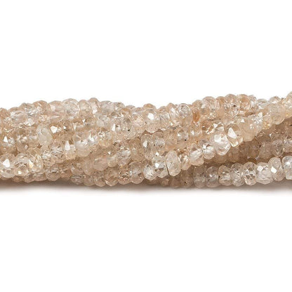 3mm Champagne Zircon faceted rondelle beads 13 inch 200 piece