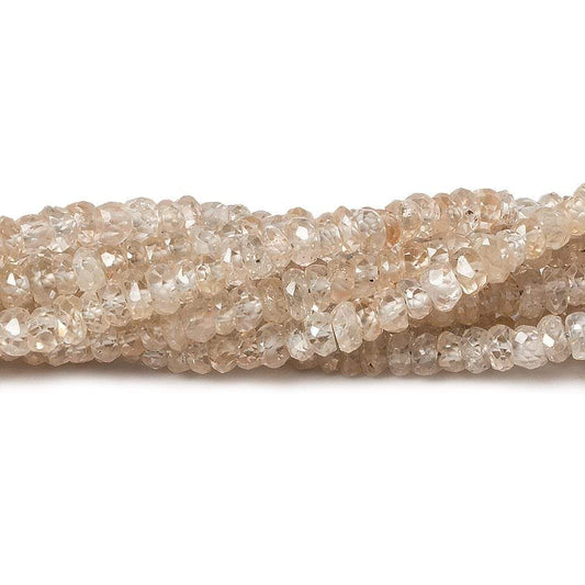 3mm Champagne Zircon faceted rondelle beads 13 inch 200 piece