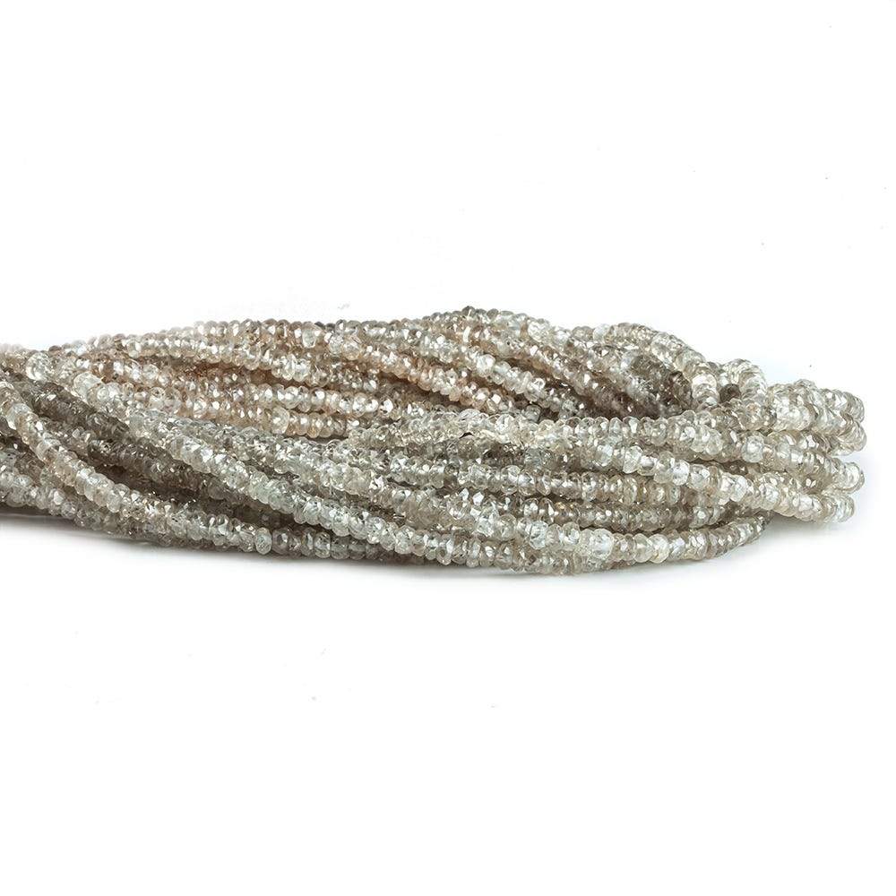 3mm Champagne Zircon Faceted Rondelle Beads 13.5 inch 200 beads