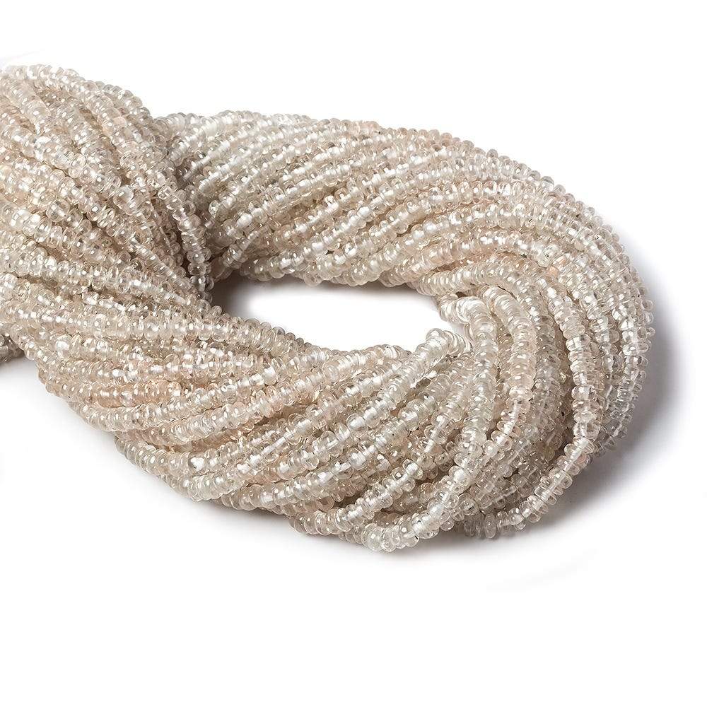 3.5mm Champagne Zircon Plain Rondelle 14 inch 175 pieces