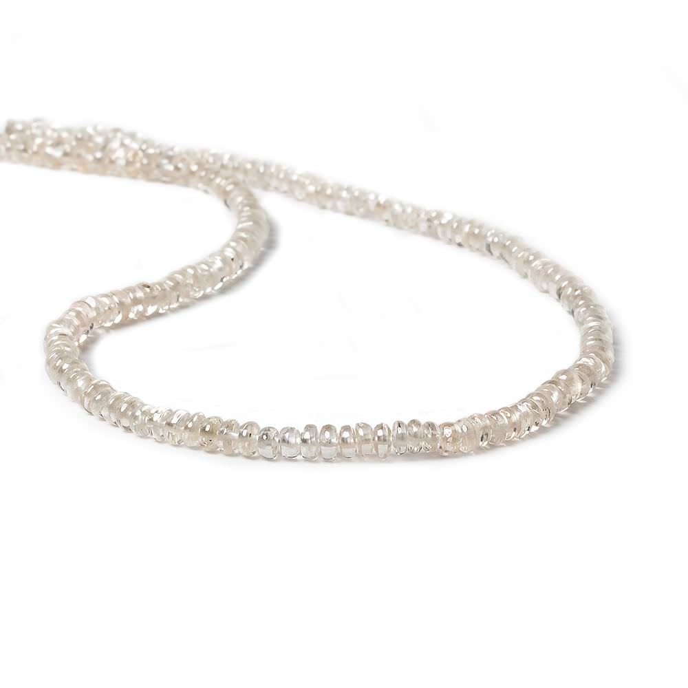 3.5mm Champagne Zircon Plain Rondelle 14 inch 175 pieces