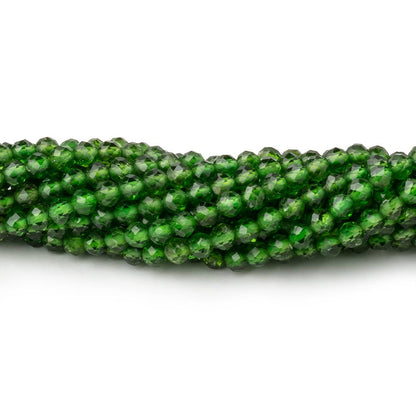 3mm Chrome Diopside Micro Faceted Round Beads 12.5 inch 108 pieces AA