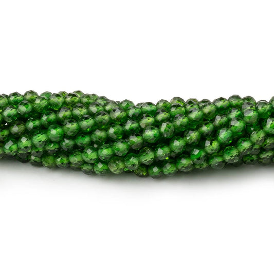 3mm Chrome Diopside Micro Faceted Round Beads 12.5 inch 108 pieces AA