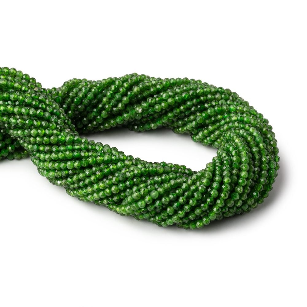 3mm Chrome Diopside Micro Faceted Round Beads 12.5 inch 120 pieces