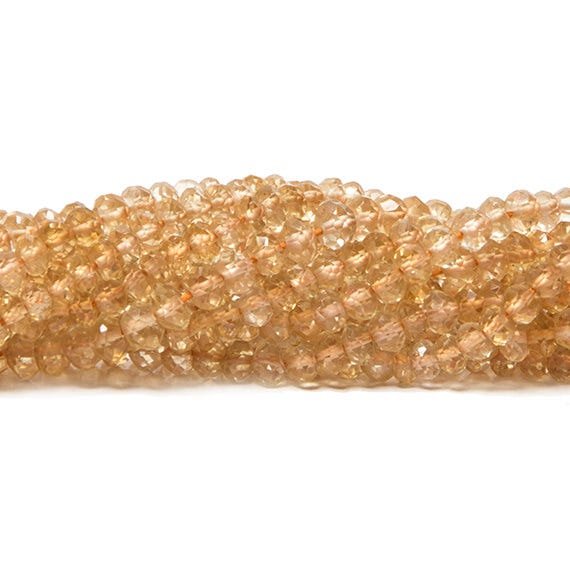 3mm Citrine faceted rondelle Beads 14.5 inch 134 pieces