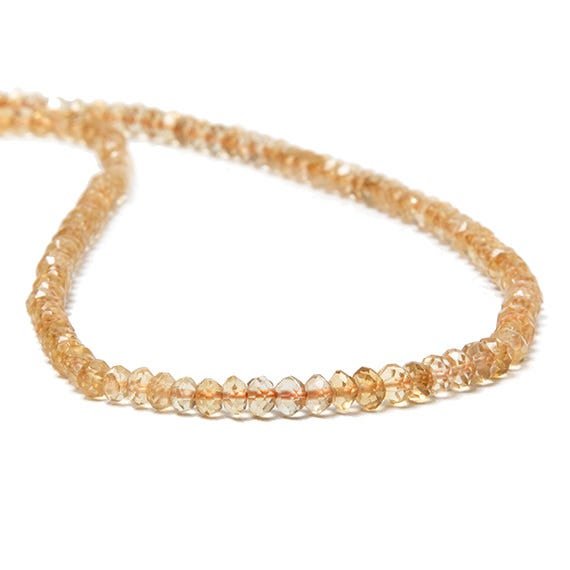 3mm Citrine faceted rondelle Beads 14.5 inch 134 pieces