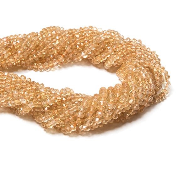 3mm Citrine faceted rondelle Beads 14.5 inch 134 pieces