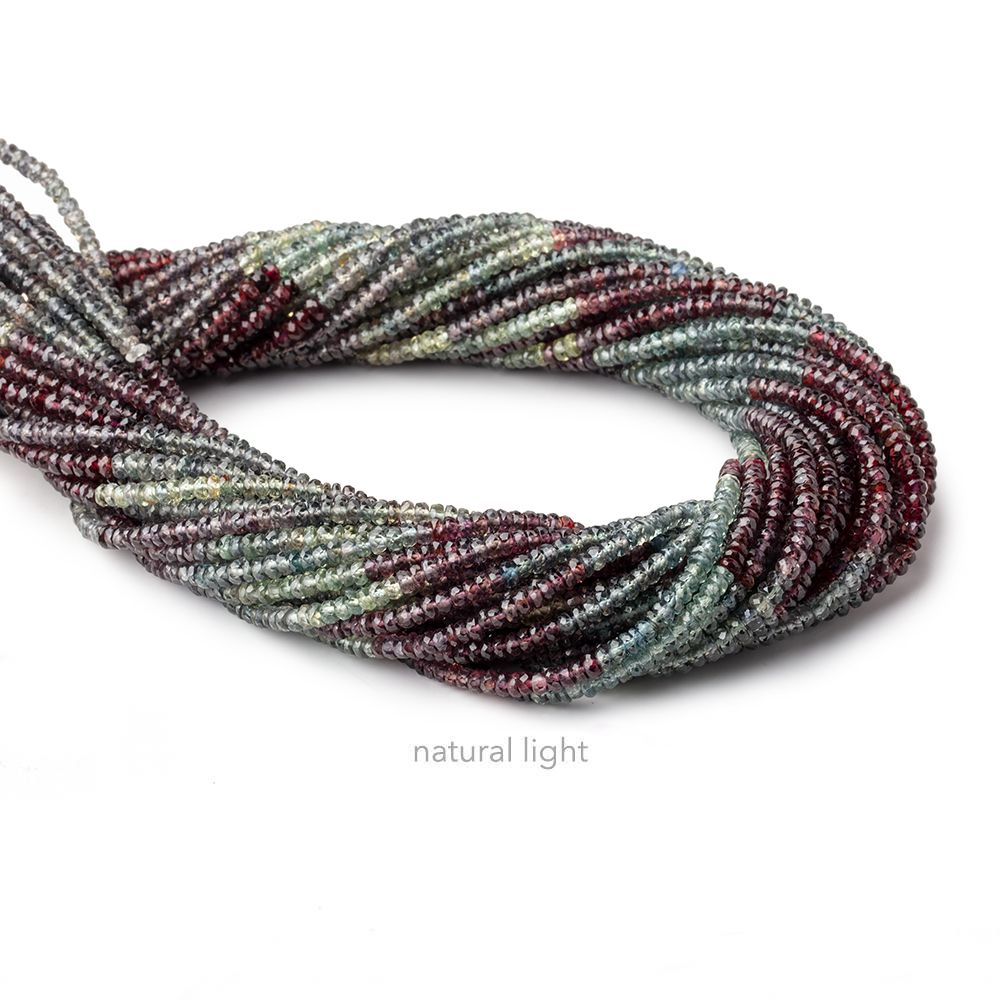 3mm Color Change Sapphire Faceted Rondelle Beads 14 inch 220 pieces