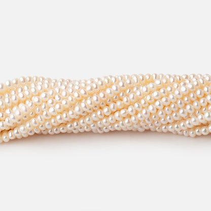 3mm Creamy White Off Round Freshwater Pearls 15 inch 168 pieces