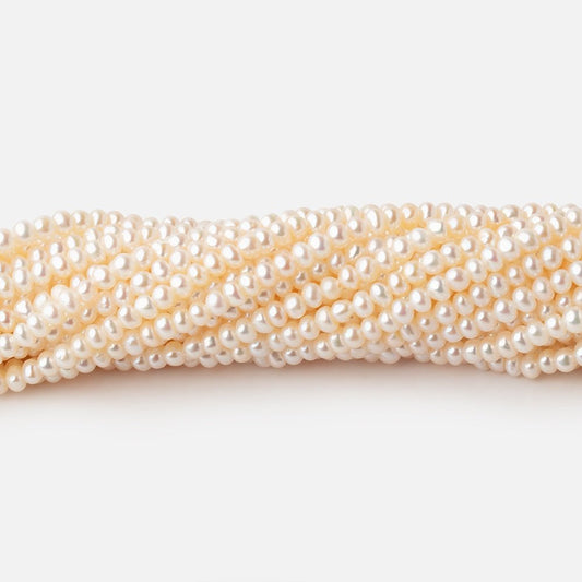 3mm Creamy White Off Round Freshwater Pearls 15 inch 168 pieces