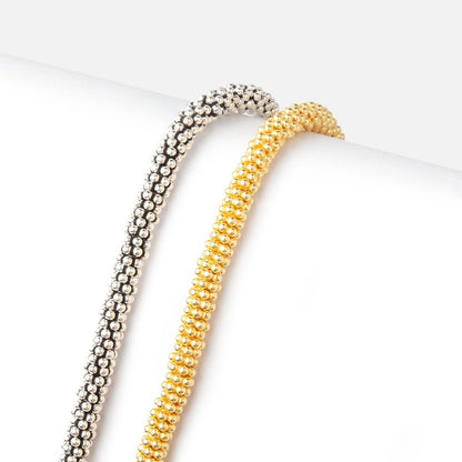 3mm Daisy Spacers with Sterling Silver Base 4 inch 78 Beads