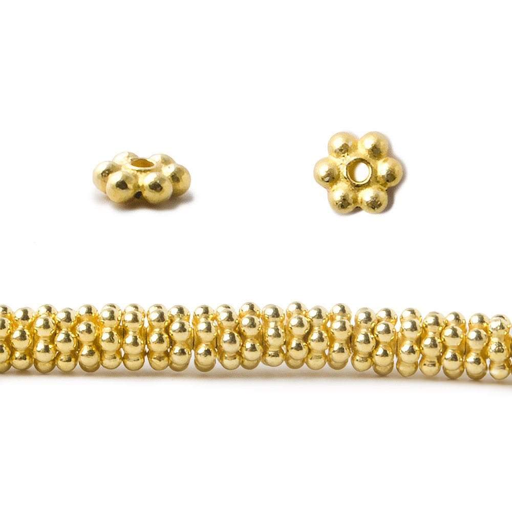 3mm Daisy Spacers with Sterling Silver Base 4 inch 78 Beads